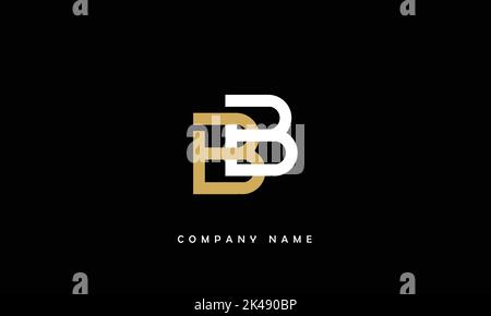 BB lettres abstraites logo Monogramme Illustration de Vecteur