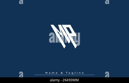Lettres de l'alphabet initiales Monogram logo MP , PM Illustration de Vecteur