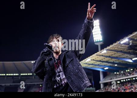 BRUXELLES, BELGIQUE - SEPTEMBRE 22 : Oscar et le Loup après la Ligue des Nations de l'UEFA Un match du Groupe 4 entre la Belgique et le pays de Galles au Stade Roi Baudouin sur 22 septembre 2022 à Bruxelles, Belgique (photo de Joris Verwijst/Orange Pictures) Banque D'Images