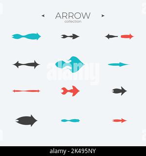 Jeu d'icônes de flèche de ligne. Ensemble d'icônes de vecteur de flèche. Symboles vectoriels modernes. Symboles Web pour les sites Web. Illustration vectorielle Illustration de Vecteur