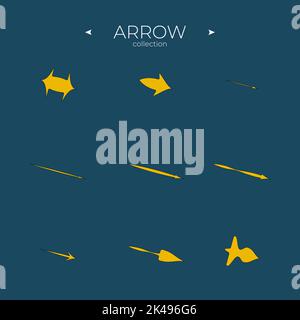 Icônes de flèches vectorielles. Flèche de bande dessinée colorée. Style élégant. Pour la conception de sites Web. Illustration vectorielle Illustration de Vecteur