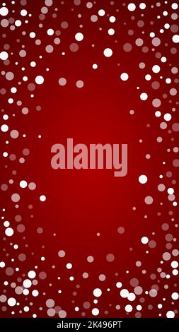 Fond de noël superposé pour les chutes de neige. Flocons de neige subtils et étoiles sur fond rouge de noël. Couche de neige festive. Vecteur vertical illu Illustration de Vecteur