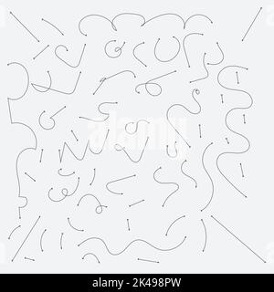 Grunge flèches vecteur jeu . Éléments graphiques isolés en arrière-plan. Pointeurs de direction formes et objets. Dessin au crayon pour enfants. Vecteur Illustration de Vecteur