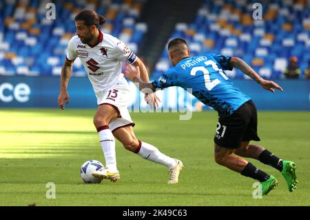 Naples, Campanie, Italie. 1st octobre 2022. Au cours de la série italienne Un match de football SSC Napoli vs FC Torino sur 01 octobre 2022 au stade Diego Armando Maradona à Naples.in photo: Riccardo Rodriguez. (Credit image: © Fabio Sasso/ZUMA Press Wire) Credit: ZUMA Press, Inc./Alamy Live News Banque D'Images