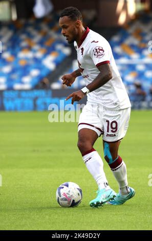 Naples, Campanie, Italie. 1st octobre 2022. Pendant le match de football de la série italienne SSC Napoli vs FC Torino sur 01 octobre 2022 au stade Diego Armando Maradona à Naples.in photo: Valentino Lazaro. (Credit image: © Fabio Sasso/ZUMA Press Wire) Credit: ZUMA Press, Inc./Alamy Live News Banque D'Images