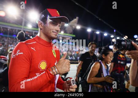 Singapour. 01st octobre 2022. LECLERC Charles (mco), Scuderia Ferrari F1-75, portrait lors du Grand Prix de Singapour de Formule 1 Singapore Airlines 2022, 17th tour du Championnat du monde de Formule 1 de la FIA 2022 de 30 septembre à 02 octobre 2022 sur le circuit de rue de Marina Bay, à Singapour - photo Antonin Vincent / DPPI crédit: DPPI Media/Alamy Live News Banque D'Images