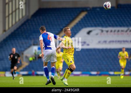 Blackburn, Royaume-Uni. 01st octobre 2022. Zian Flemming #10 de Millwall contrôle le ballon et tourne pendant le match de championnat Sky Bet Blackburn Rovers vs Millwall à Ewood Park, Blackburn, Royaume-Uni, 1st octobre 2022 (photo de Phil Bryan/News Images) à Blackburn, Royaume-Uni le 10/1/2022. (Photo de Phil Bryan/News Images/Sipa USA) Credit: SIPA USA/Alay Live News Banque D'Images