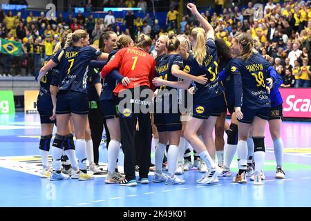 Eskilstuna, Suède. 01st octobre 2022. Stiga Sports Arena, Eskilstuna, Suède, octobre 1st 2022: Équipe Suède après le match amical sur 1 octobre 2022 entre la Suède et le Brésil à Stiga Sports Arena à Eskilstuna, Suède (Peter Sonander/SPP) Credit: SPP Sport Press photo. /Alamy Live News Banque D'Images