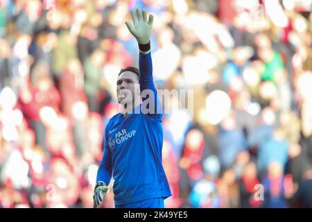 Sunderland, Royaume-Uni. 01st octobre 2022. Freddie Woodman #1 de Preston pendant le match de championnat Sky Bet Sunderland vs Preston North End au stade de Light, Sunderland, Royaume-Uni, 1st octobre 2022 (photo de Dan Cooke/News Images) à Sunderland, Royaume-Uni, le 10/1/2022. (Photo de Dan Cooke/News Images/Sipa USA) crédit: SIPA USA/Alay Live News Banque D'Images