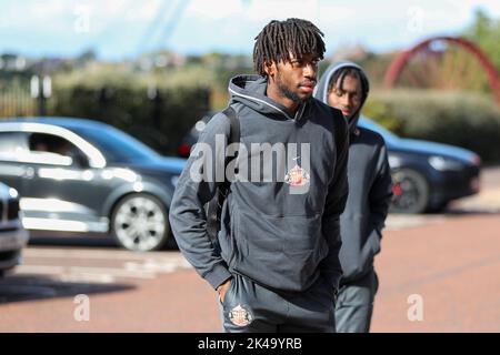 Sunderland, Royaume-Uni. 01st octobre 2022. AJI Alese #42 de Sunderland pendant le match de championnat Sky Bet Sunderland vs Preston North End au stade de Light, Sunderland, Royaume-Uni, 1st octobre 2022 (photo de Dan Cooke/News Images) à Sunderland, Royaume-Uni, le 10/1/2022. (Photo de Dan Cooke/News Images/Sipa USA) crédit: SIPA USA/Alay Live News Banque D'Images