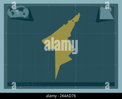 Al Iskandariyah, gouvernorat de l'Égypte. Forme de couleur unie. Cartes d'emplacement auxiliaire d'angle Banque D'Images