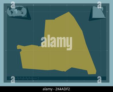 Al Isma'iliyah, gouvernorat de l'Égypte. Forme de couleur unie. Cartes d'emplacement auxiliaire d'angle Banque D'Images