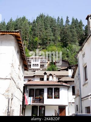 Shiroka Laka est un village dans le sud de la Bulgarie, situé dans la municipalité de Smolyan, Smolyan Province. Banque D'Images