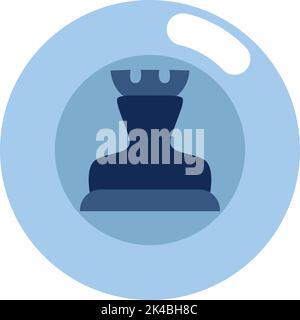 Chess Black Rook, illustration, vecteur sur fond blanc. Illustration de Vecteur