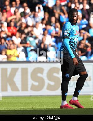 Naples, Campanie, Italie. 1st octobre 2022. Au cours de la série italienne Un match de football SSC Napoli vs FC Torino sur 01 octobre 2022 au stade Diego Armando Maradona à Naples.in photo: Tanguy Ndombele de SSC Napoli. (Image de crédit : © Fabio Sasso/ZUMA Press Wire) Banque D'Images