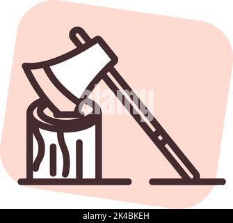 Découpage de forêts sinistrées, illustration, vecteur sur fond blanc. Illustration de Vecteur