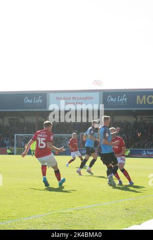 Swindon Town / Northampton Town, au County Ground Swindon. Un jeu à la maison pour Swindon malgré la perte de 2,1. (Terry Scott/SPP) crédit : SPP Sport Press photo. /Alamy Live News Banque D'Images