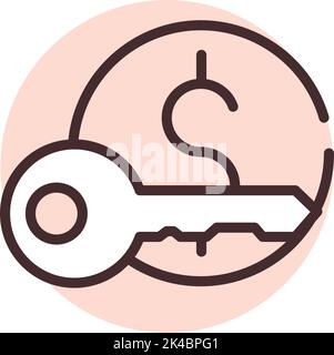 Marketing argent clés, illustration, vecteur sur fond blanc. Illustration de Vecteur