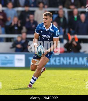 Vente, Royaume-Uni. 1st octobre 2022 ; AJ Bell Stadium, sale, Angleterre ; Gallagher Premiership Rugby, Vente versus Exeter Chiefs : Joe Carpenter of sale Sharks Credit: Action plus Sports Images/Alamy Live News Banque D'Images