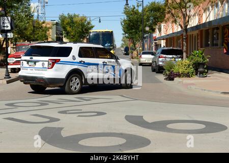Véhicule du service de police de l'Arizona Winslow Banque D'Images
