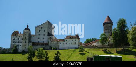 Un cliché panoramique du château de Clam à Muhlviertel, Autriche Banque D'Images