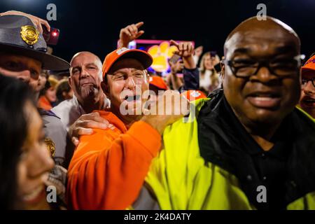 Clemson, Caroline du Sud, États-Unis. 1st octobre 2022. Le match de football de la NCAA au Memorial Stadiun à Clemson, SC. (Scott Kinser/CSM). Crédit : csm/Alay Live News Banque D'Images