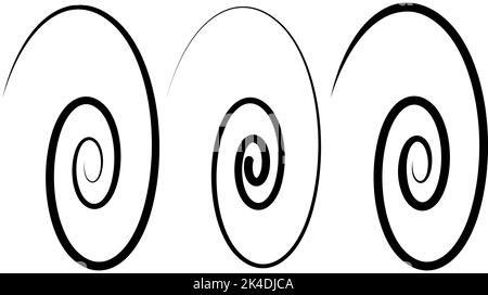 Spirale icône vecteur fractal, modèle ancien étrange surréaliste tourbillon galaxie Illustration de Vecteur