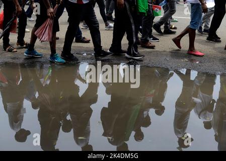 Lagos, Nigeria 1st octobre, 2022 partisans (aussi obéissants) de Peter OBI, candidat présidentiel du Parti travailliste pour l'élection présidentielle de 2023 tiennent un rassemblement à Ikeja, Lagos, Nigeria, samedi, 1 octobre, 2022. Photo par Adekunle Ajayi crédit: Adekunle Ajayi/Alay Live News Banque D'Images