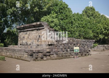 La grande architecture et l'art au temple Borobudur, Indonésie. Ce temple est le plus grand temple bouddhiste du monde et a été inauguré par l'UNESCO Banque D'Images