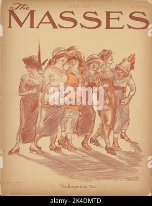 'The Return from toil', dessin de John Sloan (1871-1951), publié sur la couverture de 'The masses', juillet 1913 Banque D'Images