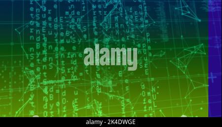 Image du réseau de connexions via le traitement des données Banque D'Images