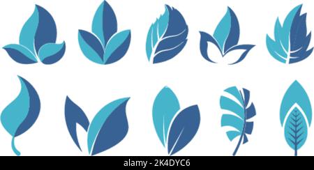 Plantes et arbustes feuilles et feuillage, panneau écologique Illustration de Vecteur