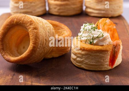 Ensemble de bouchée à la Reine appelé aussi généralement vol au vent Banque D'Images