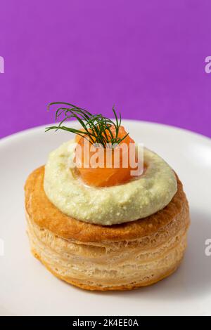 Ensemble de bouchée à la Reine appelé aussi généralement vol au vent Banque D'Images