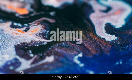 peinture liquide art macro encre couleurs d'arrière-plan mélange Banque D'Images