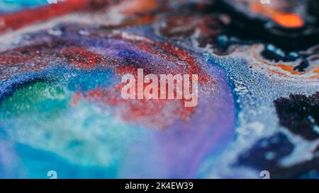 mélange d'encre artistique hobby coloré abstrait bakgrund Banque D'Images