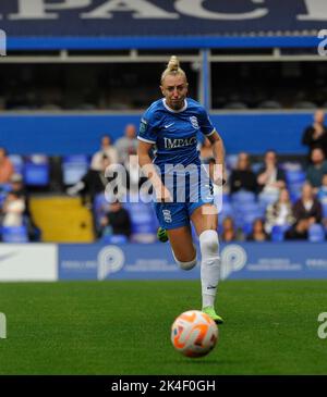 Birmingham, Royaume-Uni. 2nd octobre 2022. Birmingham, Royaume-Uni. 02nd octobre 2022. Birmingham, 2 octobre 2022 Jade Pennock (Birmingham n° 7 ) pendant le match de la coupe Conti des femmes entre Birmingham City vs Brighton (Karl W Newton/SPP) Credit: SPP Sport Press photo. /Alamy Live News Banque D'Images