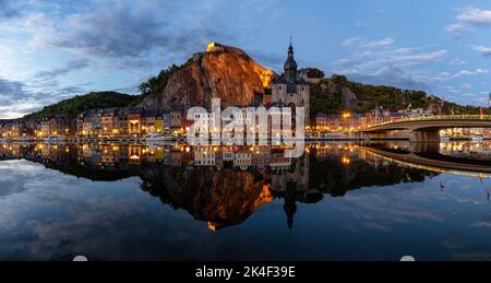 Panorama de Dinant en Belgique. Europe Banque D'Images