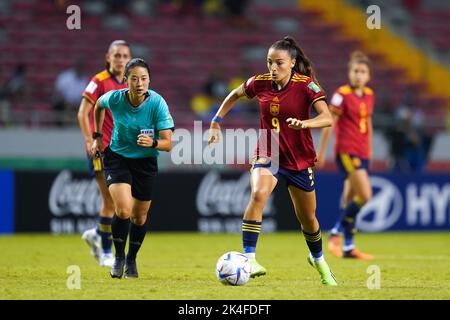 San José, Costa Rica. 20th août 2022. San José, Costa Rica, 20 août 2022: L'INMA Gabarro (9 Espagne) contrôle le ballon lors de la coupe du monde FIFA U20 des femmes Costa Rica 2022 quart de finale de football entre l'Espagne et le Mexique à l'Estadio Nacional à San José, Costa Rica. (Daniela Porcelli/SPP) crédit: SPP Sport presse photo. /Alamy Live News Banque D'Images