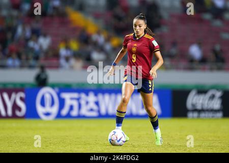 San José, Costa Rica. 20th août 2022. San José, Costa Rica, 20 août 2022: L'INMA Gabarro (9 Espagne) contrôle le ballon lors de la coupe du monde FIFA U20 des femmes Costa Rica 2022 quart de finale de football entre l'Espagne et le Mexique à l'Estadio Nacional à San José, Costa Rica. (Daniela Porcelli/SPP) crédit: SPP Sport presse photo. /Alamy Live News Banque D'Images