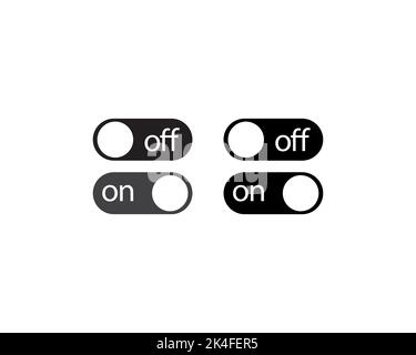 Activer bouton d'arrêt bouton-poussoir icône d'arrêt illustration de la conception du symbole vectoriel Illustration de Vecteur