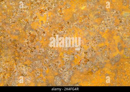 Old Rusty Orange Iron Metal texture arrière-plan. Banque D'Images