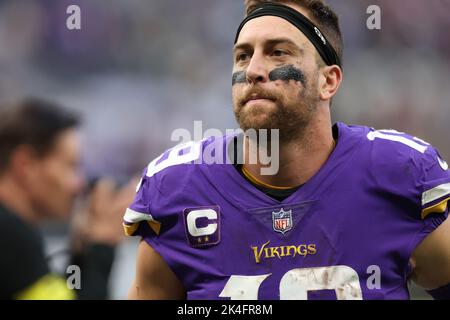 Londres, Royaume-Uni. 2nd octobre 2022 ; Stade Tottenham Hotspur. Tottenham, Londres, Angleterre; NFL UK football, Minnesota Vikings versus The New Orleans Saints: Minnasota Vikings Wide Receiver Adam Thielen (19) après la victoire 28-25 Credit: Action plus Sports Images/Alay Live News Banque D'Images