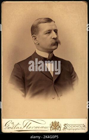 Portrait d'homme. Andrée, Salomon août, b. 18 octobre 1854, d. En octobre 1897, ingénieur, physicien, chercheur polaire. Pays nordiques Banque D'Images
