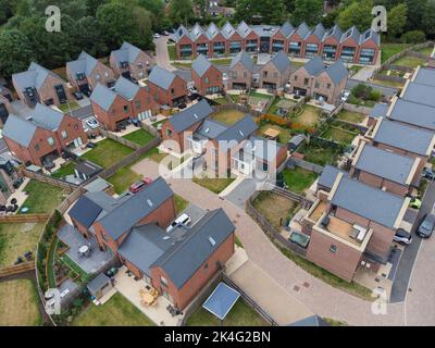 Vue aérienne du nouveau développement résidentiel au Royaume-Uni Banque D'Images