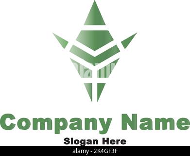 Logo Vector for Green Energy blockchain Company Design ID de concept Illustration de Vecteur