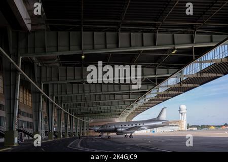 Flughafen Tempelhof, ancien aéroport de Berlin, Allemagne. Banque D'Images