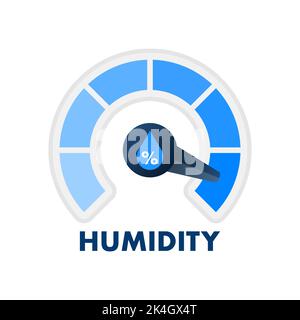 Capteur d'humidité. Niveau d'eau, débit. Illustration du stock vectoriel Illustration de Vecteur