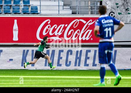 Le Dino Hotic de Cocle célèbre après avoir obtenu son score lors d'un match de football entre KAA Gent et cercle Brugge, dimanche 02 octobre 2022 à Gent, le 10 e jour de la première division de la « Jupiler Pro League » 2022-2023 du championnat belge. BELGA PHOTO TOM GOYVAERTS Banque D'Images