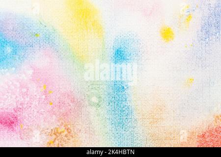 Arrière-plan abstrait aquarelle peint par des couleurs colorées, texture des taches liquides Banque D'Images